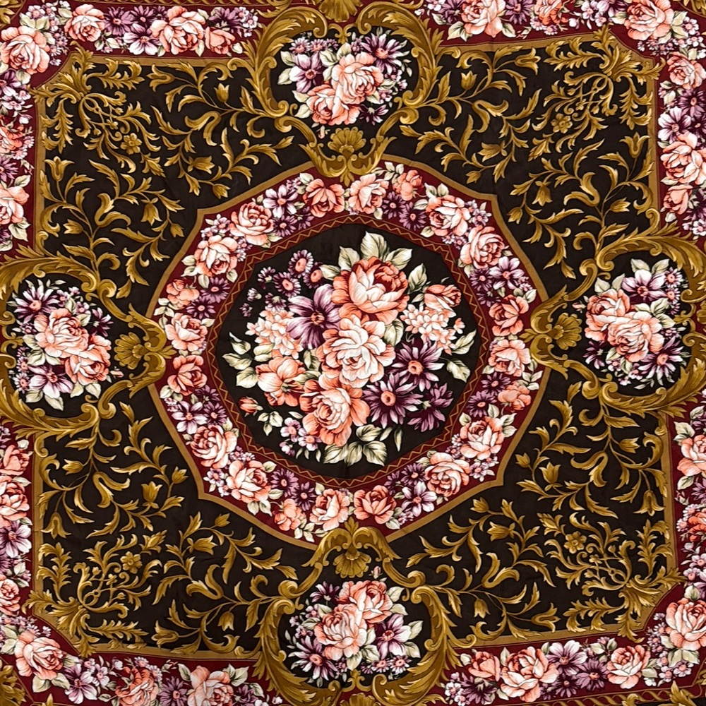 OSCAR DE LA RENTA FLORAL SCARF